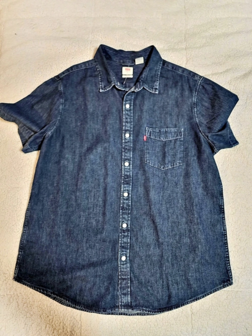 Levi's Short Sleeve Standard Fit Denim Shirt Blue